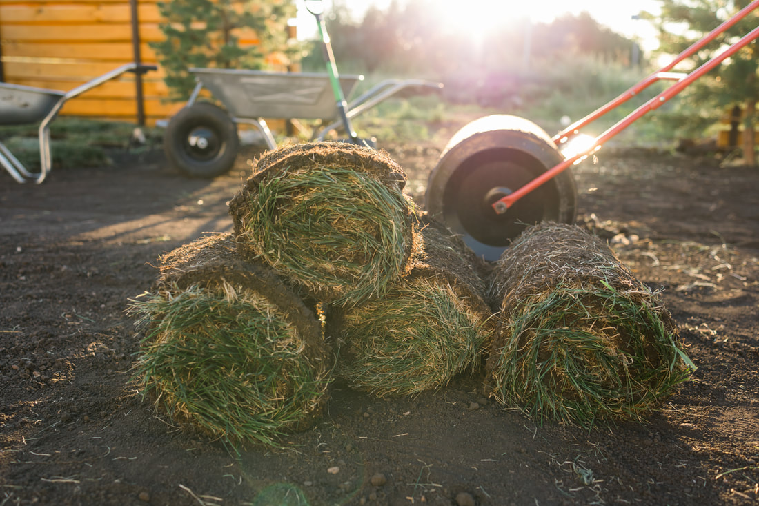 a pile of hay sitting on top of a dirt field
